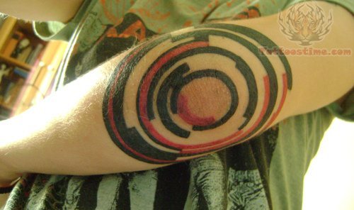Circle Tattoos On Elbow
