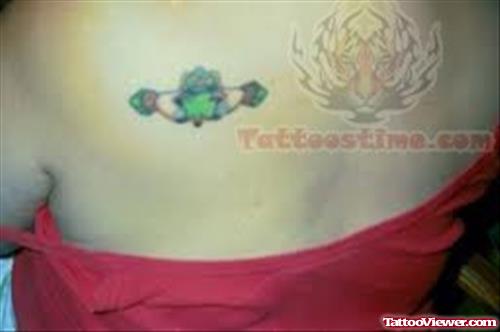 Claddagh Tattoo On Back Shoulder