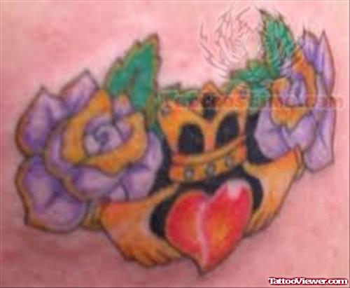 Color Ink Claddagh Tattoo