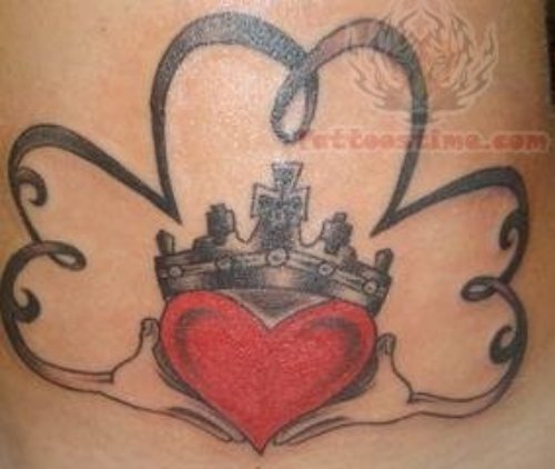 Red Heart Claddagh Tattoo