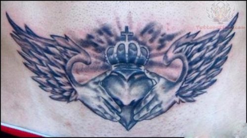 Claddagh Tattoo On Waist