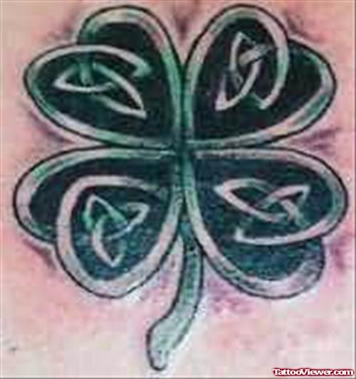 Celtic Design For Clover Tattoo