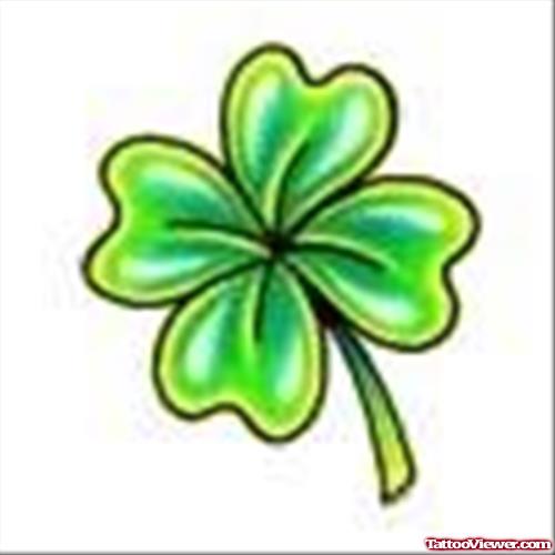 Green Leaf Clover Tattoo Image