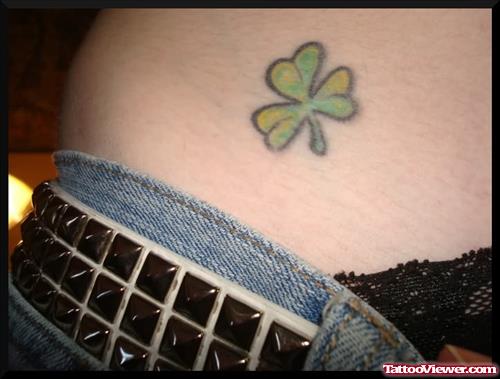 Tiny Leaf Clover Tattoo