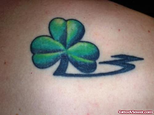 Green Clover Tattoo In New Style