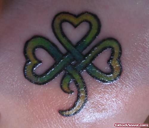 Good Luck Four Leaf Clover Tattoo