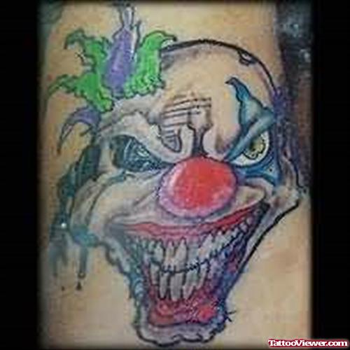 Smiling Clown Tattoo