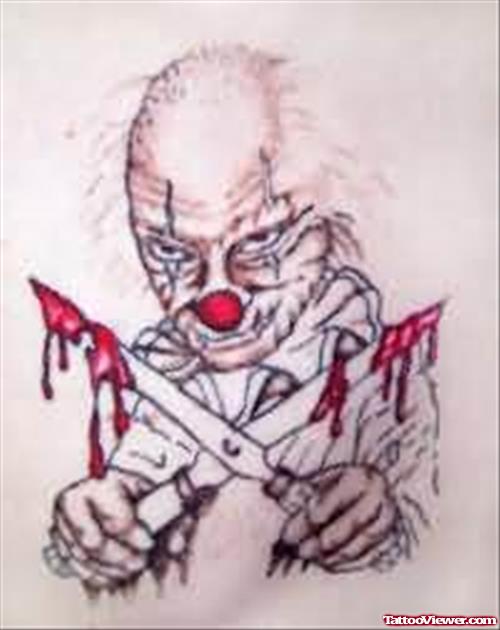 Dangerous Clown Tattoo