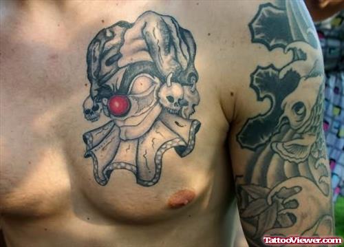 Clown Tattoo Design On Chest