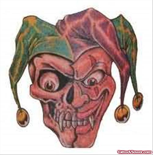 Ghost Face Clown Tattoo