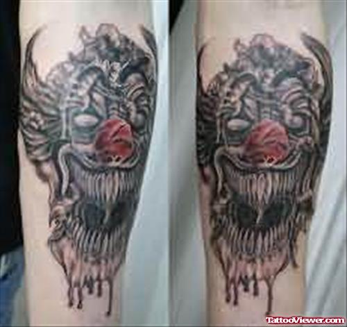 Couple Clown Tattoo For Arm