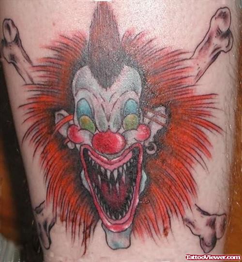 Colourful Clown Tattoo