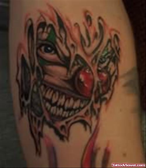 Clown Tattoo On Arm