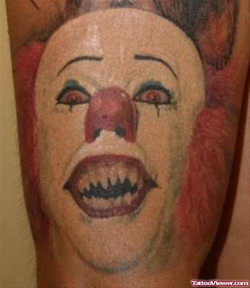 Laughing Clown Girl Tattoo