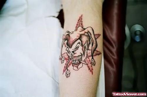 Grinning Clown Tattoo