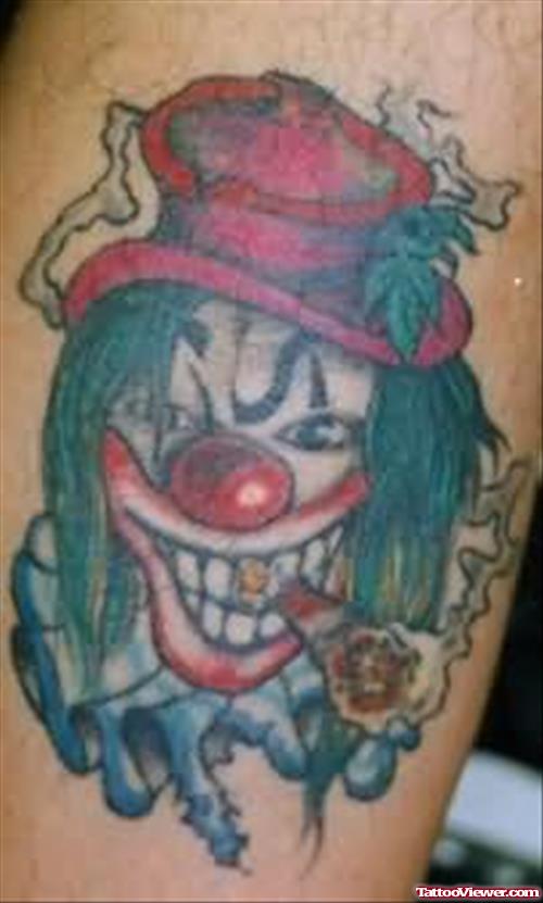 Elated Smoker - Clown Tattoo