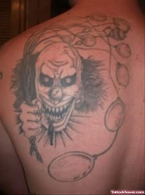 Clown Tattoo Picture On Back