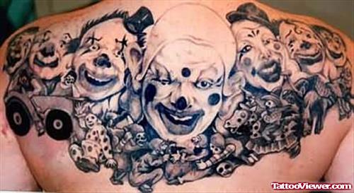 Clown Tattoo On Back