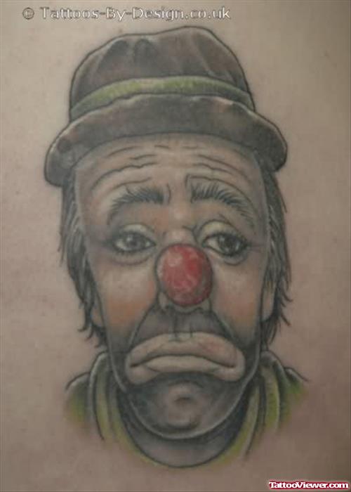 Clown sad Face Tattoo (2)