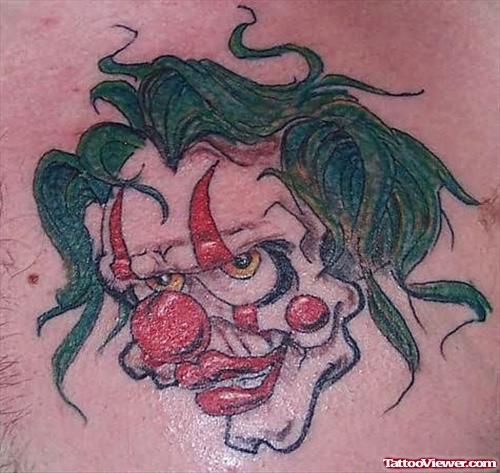 Clown Big Hairs Tattoo