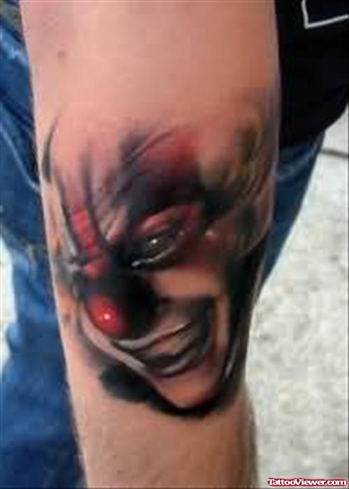 Smiling Clown Tattoo On Arm