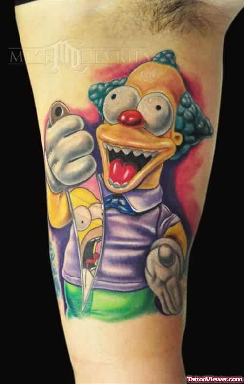 Krusty The Clown Tattoo