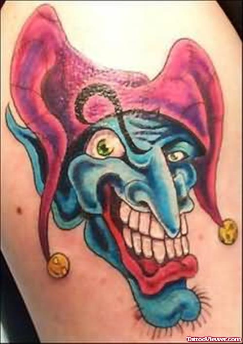 Colorful Clown Tattoo