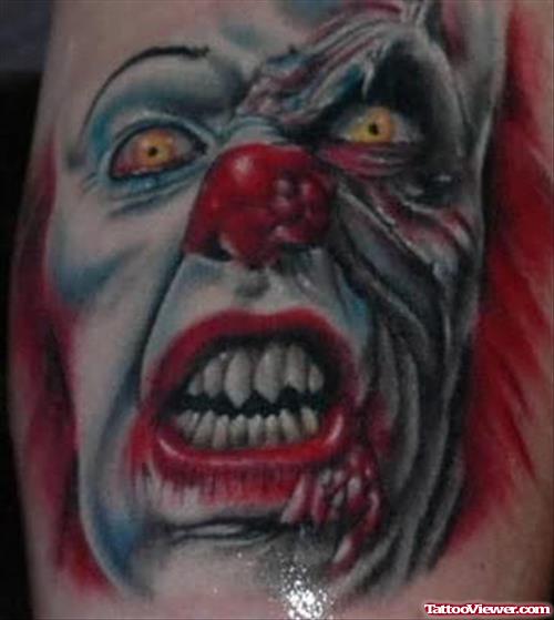 Angry Clown Tattoo