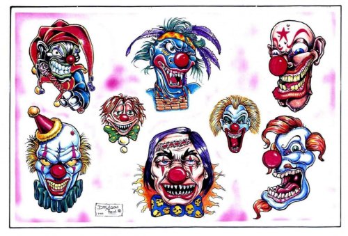 Jokers Clown Tattoos Ideas