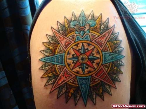 Compass Traditional Tattoo
