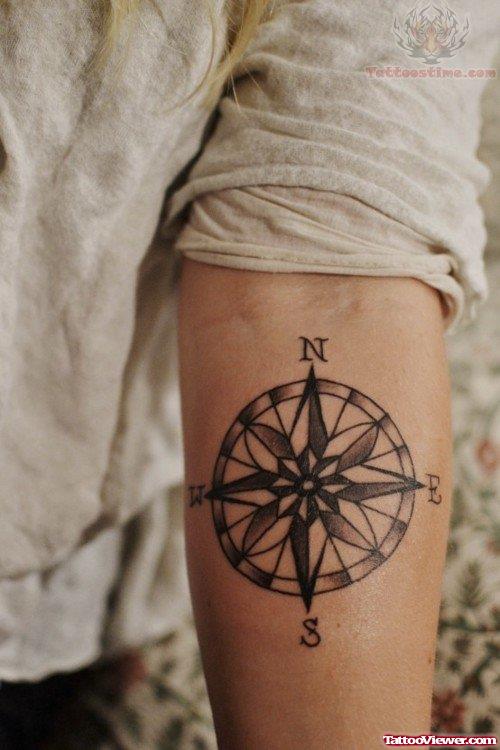 Nautical Compass Tattoo For Men