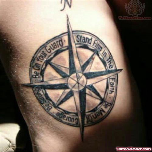 Guard Compass Tattoo