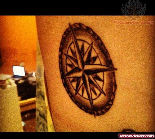 Compass Nautical Design Tattoo