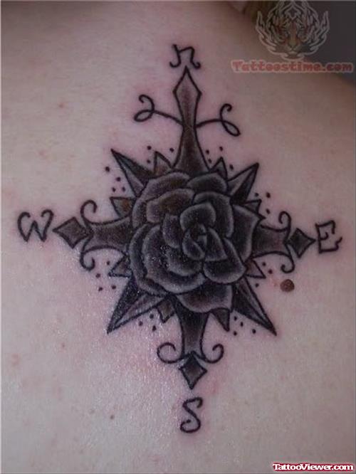 Ambers Rose Compass Tattoo