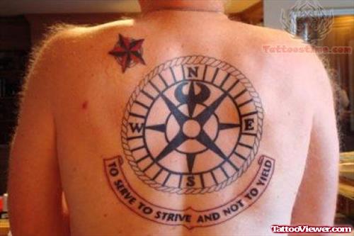 Compass Tattoo On Back