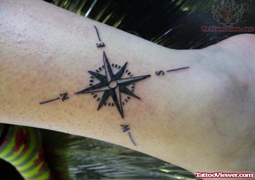 Small Compass Tattoo