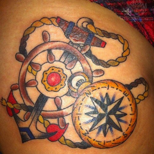 Sailor Compass Tattoo