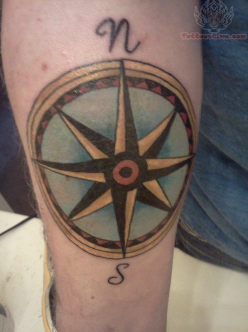 Color Compass Tattoos