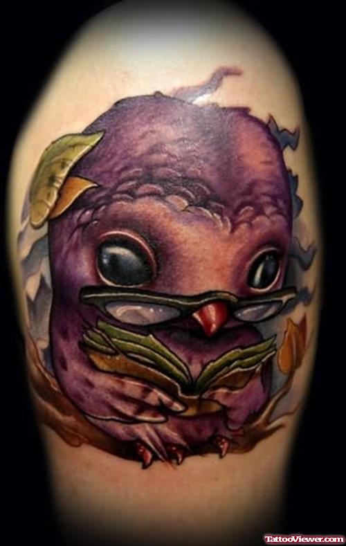 Owl Face Corset Tattoo