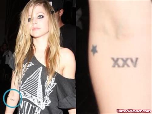 Avril Lavigne Tattoo