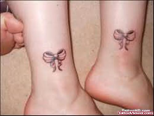 Couple Corset Tattoo On Ankle