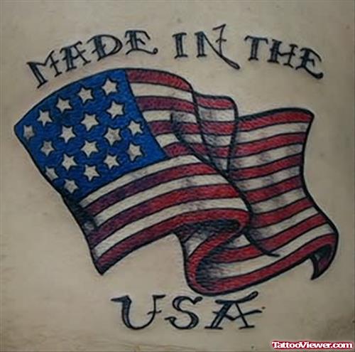 USA Country Flag Tattoos