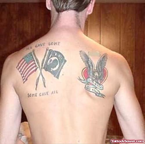 Country Flags Tattoos On Back