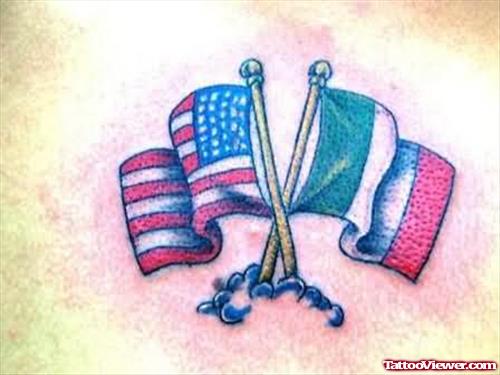 American Ireland Flag Tattoo
