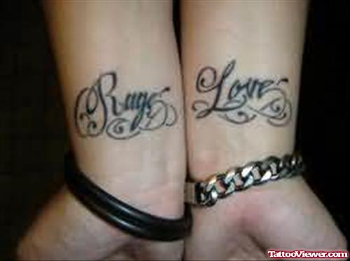 Rug Love Couple Tattoo