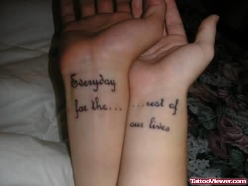 Everyday Couple Tattoo