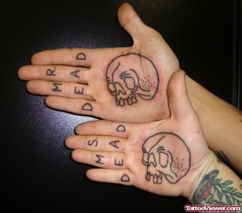 Dead Couple Tattoo on Hands