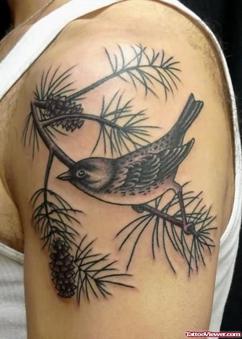Pine Finch Couple Tattoo
