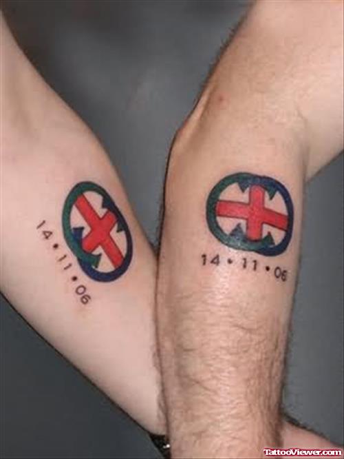Plus Couple Tattoo On Arm