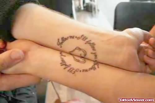 Wrist Couple Tattoo